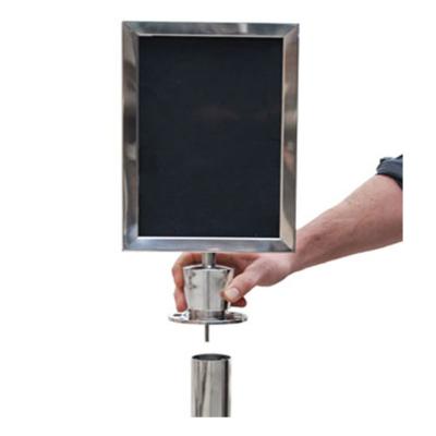 China Any Place Need Polished Crowd Control Stainless Steel Crowd Control Sign Holder for sale