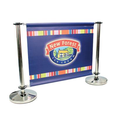 China Any Place Need Crowd Control Customized Wind Advertising Banner Cafe Barriers for sale