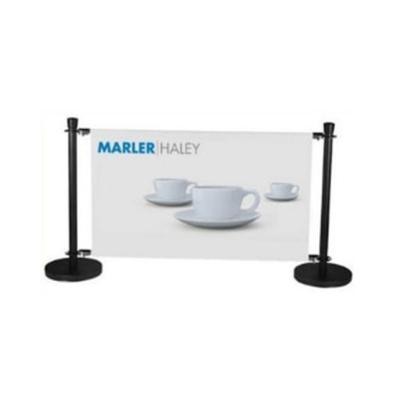 China Any Place Needs Black Crowd Control Rope Stand Queue Barrier Cafe Banner Barrier for sale