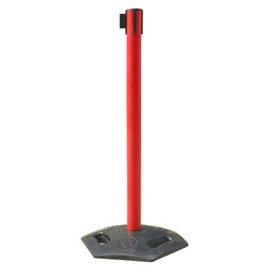 China Any Place Need Crowd Control Black Rubber Base Belt Red Plastic Retractable Rack for sale