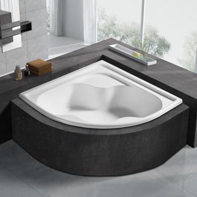 China Embedded HILITE Hotel Bathroom Modern Simple Design Top Quality Corner Embedded Bathtub Acrylic Drop In Bathtub for sale