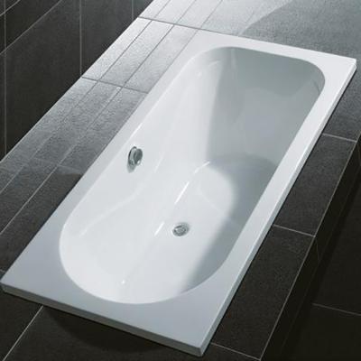 China Embedded HILITE New Design White Acrylic Solid Surface Bathtub Cupc Whirlpool Soaking Drop-In Bathtub for sale