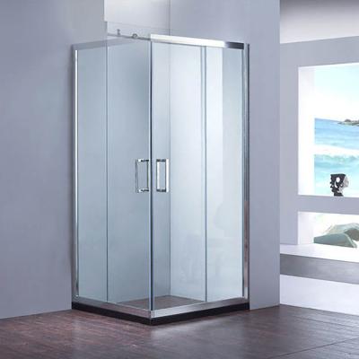 China Modern HILITE Hot Sale Aluminum Frame Sliding Shower Door Modern Tempered Glass Hotel Bathroom Corner Shower Room for sale