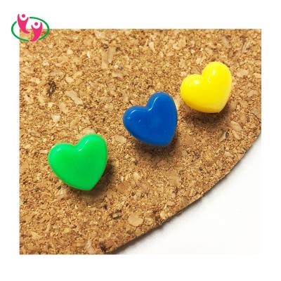 China House. Office. Wholesale Custom School Novelty Colorful Plastic Card Push Pins Heart Shaped Pins for sale