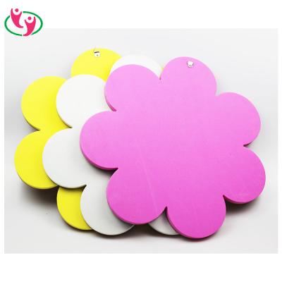 China Unique Decorative Message Board Flower Shape Double Side EVA Cork Bulletin Board With Hanger for sale