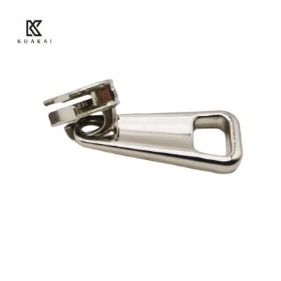 China Apparel Zipper Manufacturer Metal Zip Puller For Bag 3# Outdoor Rectangular Round Zipper Slider S5011 for sale