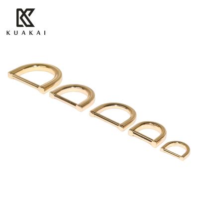 China High Quality CLASSICS Handbag Hardware Buckle Making Matte Gold Alloy Bag Parts Blanks Letter D Clip Strap Buckle B3003 for sale