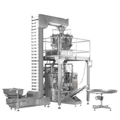 China 10 Heads Weigher Apple Banana Chips Packaging Machine for sale