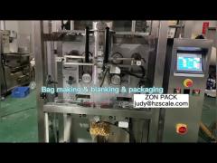 Snack Food Nuts Popcorn Vertical Packing Machine With Bag Forming And Multihead Weigher