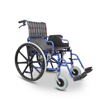 China High Quality Medical Steel Wheelchair Portable Folding Steel Manual Wheelchair For Elderly Handicapped for sale