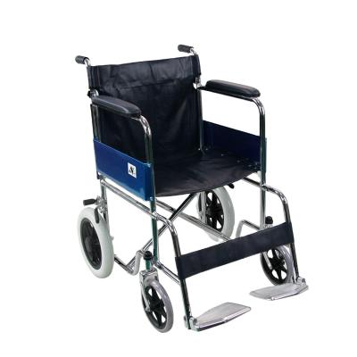 China Lightweight Folding Steel Standing Wheelchair Hospital Wheelchair For Older Disabled RJ-W809F-12