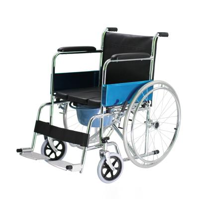 China High Quality Hot Sales Commode Folding Reclining Reclining Wheelchair Foldable For Disabled And Elder 609U for sale