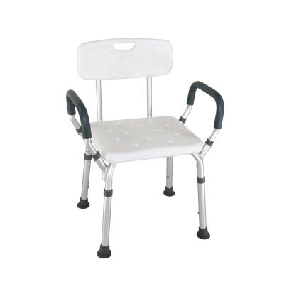 China Single Seat Aluminum Lightweight Chair Height Adjustable Hospital Shower Chair For Disabled Or Elderly for sale