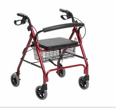 China Rehabilitation center aluminum mobility rollator foldable walker RJ-J466L for sale