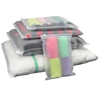 China Clear Transparent Moisture-proof EVA PE Frosted CPE Garment Garment Zipper Slider Plastic Bag for sale