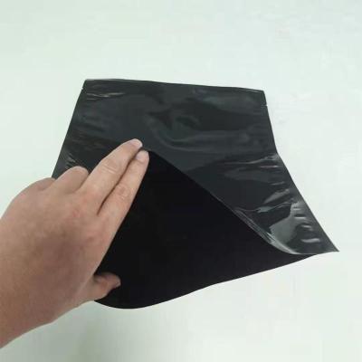 China Mylar Moisture Proof Custom Matte Black Flat Zipper Bags for sale