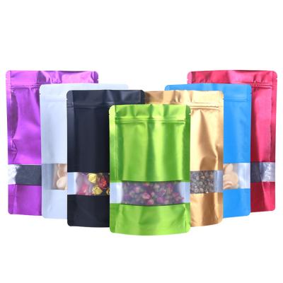 China Custom Different Colors Moisture Proof Stand Up Pouch With Clear Window for sale