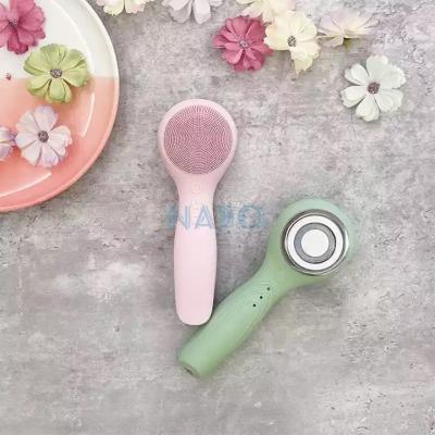 China Private Label DEEP CLEANING Multifunctional Double Sided Super Soft Electric Exfoliating Facial Cleansing Brush New Beauty And Personal Care for sale