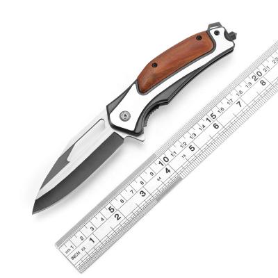 China 3CR13 Stainless Steel Non-variable Wood Handle Outdoor Camping Survival Folding Pocket Knife for sale