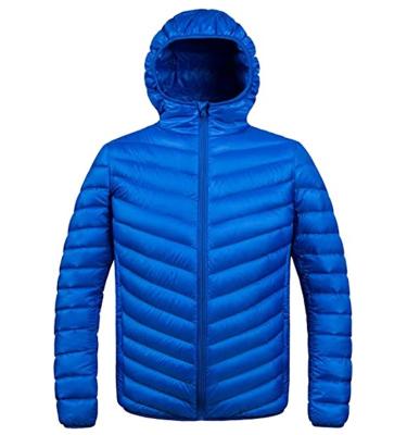 China Anti-Wrinkle 100%Nylon OEM Winter Fashion Ultra Light Hooded Outdoor Duck Down Jacket Mens for sale