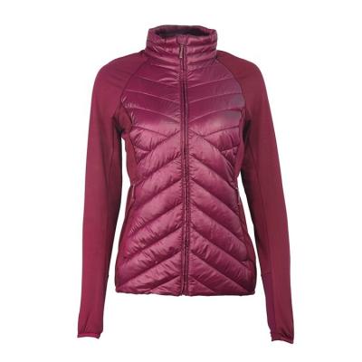 China Breathable Women's Hybrid Insulator Jacket Ladies Full-zip Insulated Outdoor Waterproof Padded Jackets for sale