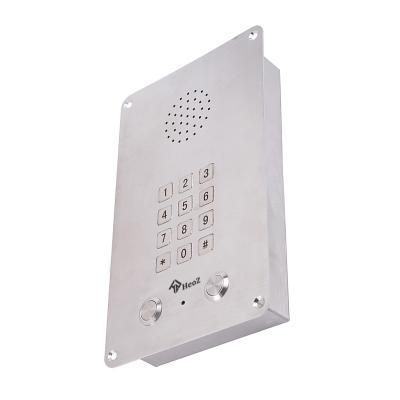 China Clean Room HeoZ VoIP Elevator Intercom 304 Stainless Steel Elevator Intercom Vandal Resistant Intercom With Flat Keypad for sale