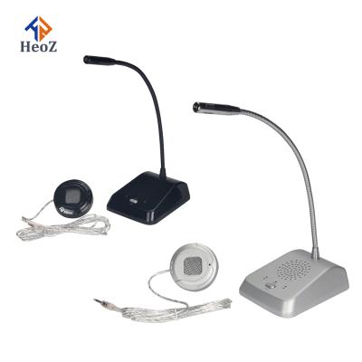 China HeoZ Hospital Counter Intercom Zero Touch OEM Dual Way Hands Free Bank Hospital Window Intercom for sale