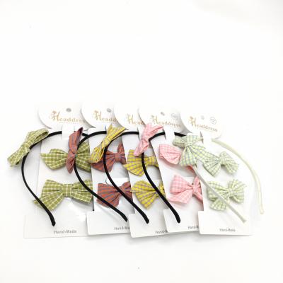 China New Style Cloth Headband Hangers Lovely Soft Cute Girls Hair Clips Cloth Bow Headbands Hair Accessories for sale