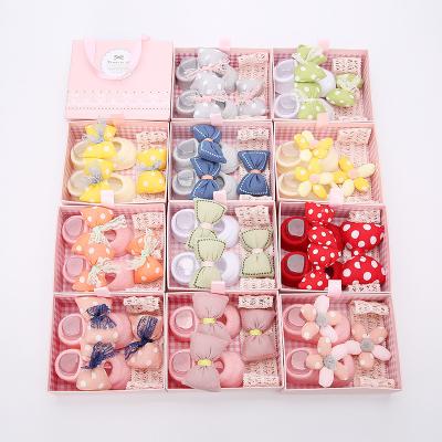 China Popular 2020fabric popular hair accessories set for kids headband and socks for sale