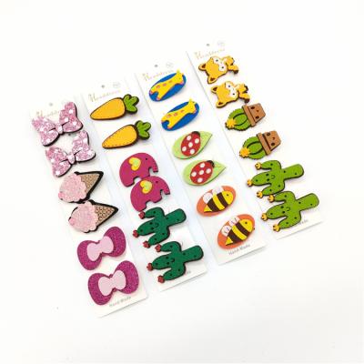 China New Design Korean Children Lovely Hair Accessories Set Cloth Hair Pins Set Cartoon Hair Clip FJ6004 for sale