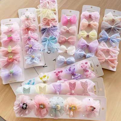 China Fashion Hair Bows Cut A Card Princess Ribbon Hair Bow Set Baby FJ Accessories for sale