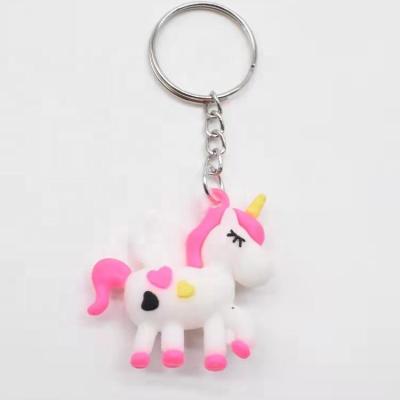 China Unicorn Plastic Creative Soft Plastic Flamingo Key Chain Cute Accessories Bag Pendant for sale