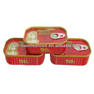 China Good Taste Morocco Low Sugar Sardine In Oil 125gX50tins for sale