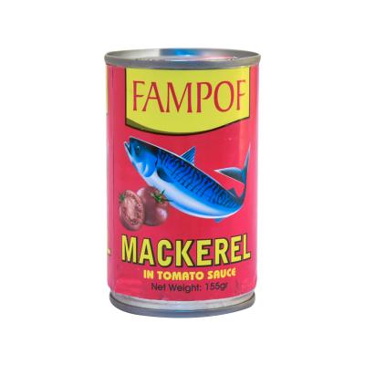 China Low Sugar Canned Food Canned Fish Canned Mackerel In Tomato Sauce 155G for sale