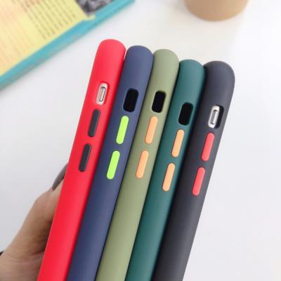 China Simple and Fashion Contrast Color Matte Case for pro X Xs Max Frosted Armor Protective Phone iPhone 11 cover case for sale