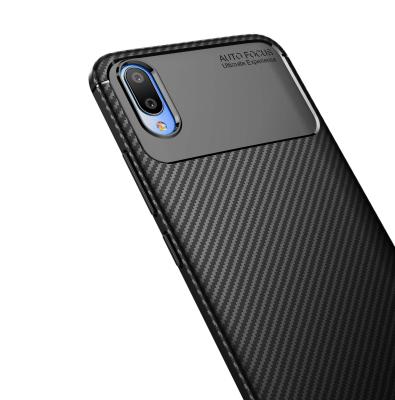 China New Beetle Carbon TPU Soft Thin Cover Cell Phone Case Simple And Fashion Shockproof Cases For vivo v11 for sale