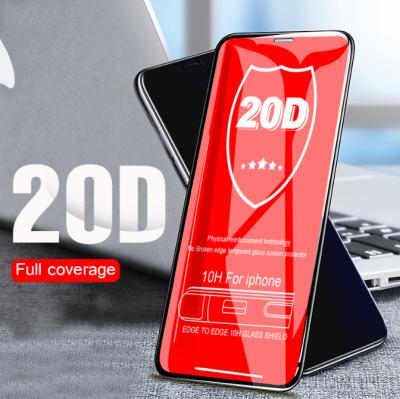 China Mobile Phone 20D Full Coverage Tempered Glass For iPhone 11 x 8 7, Screen Film Protector For Huawei For Xiaomi for sale