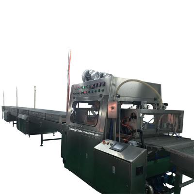 China Snack factory chocolate enrober machine with cooling tunnel chocolate dipping cover machine for sale