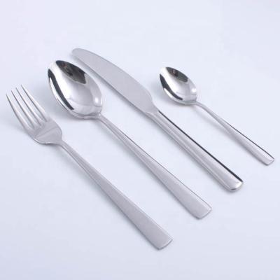 China Viable Wholesale Luxury Restaurant Mirror Silverware Set Restaurant Flatware Knife Fork Spoon Stainless Steel Finish Cutlery Set Stainless for sale