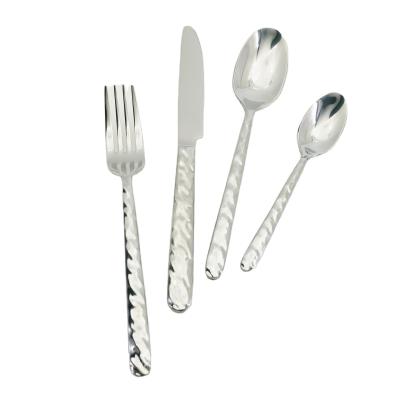 China New Design Viable Flatware Set Silverware Luxury Delux Mirror Knife Fork Spoon Stainless Steel Cutlery Set for sale