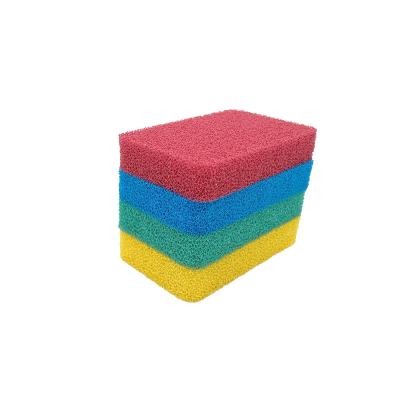 China Sustainable Kitchen Cleaning Silicone Sponges Two Sided Foam Sponge Scrubber High Density Sponge for sale