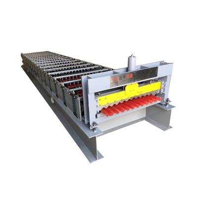 China Building Material Stores High Quality New Color Sheet Steel Profile Roof Tile Corrugated Wall Panel Cold Roll Forming Making Machine Line for sale