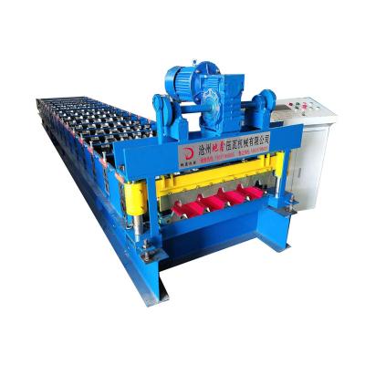 China Building Material Stores Zimbabwe 686 Ibr Corrugated Roof Sheet Tile Making Roll Forming Machine for sale