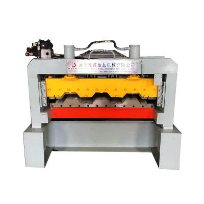 China Hotels Floor Decking Roofing Sheet Panel Making Cold Rolling Forming Machine / Flooring Deck Panel Pressing Cold Forming Line for sale