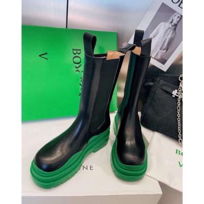 China BV 2021 Breathable free shipping free shipping boots Brand BV original good quality luxury woman designer heel genuine leather green boots for sale