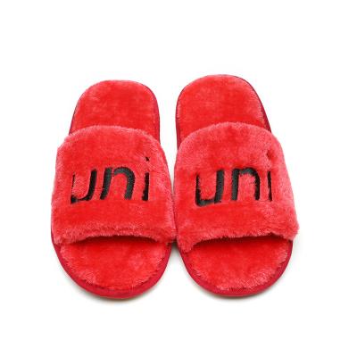 China 2021 Fashion Trend Women's Slides Designer Real Fur Slippers Fur Slides Sandals For Lady for sale