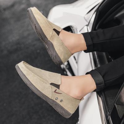 China 2021 Fashion Trend New Design Men's Canvas Casual Shoes Slip On Canvas Training Shoes For Men for sale