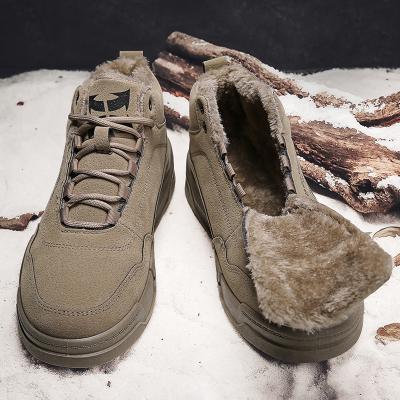 China 2021 fashion new trend design wholesale in winter running men's plush snow boots anti-skid outdoor snow boots for sale