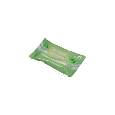 China Good Quality Eco - Friendly Disposable Custom Facial Wipes Green Nonwoven Fabric Lightweight Facial Cloths for sale