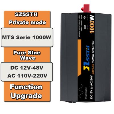 中国 1000w 1kw 純正弦波インバーター DC 12V 24V AC 110V 220V 230V USB2.4AタイプC 販売のため